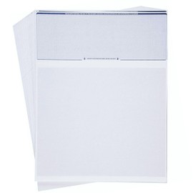 EnDoc Computer Check Paper - 100 Sheets - Business Checks on Top - Security Features & Laser Printer Compatible with Quickbooks Blank Check Stock - Blue Diamond