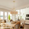 Bagood Gold 5-Light Rattan Light Fixture Rattan Pendant Lights Boho