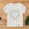 PLIGREAT Bling Heart Rhinestone Iron on Patches Hollow Heart Bling