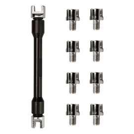 Motorcycle Spoke Wrench, CNC Key Set, Torque Sockets, 5.0-6.8 Length, Replacement 93 mm Spoke Key Set, Dirt Bike Spoke Wrench Packaging Case for Most Motorcycles (Black)