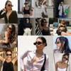Women Rectangle Sunglasses 90's Vintage Retro Fashion Square Wide Sun