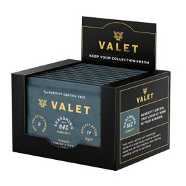 Valet 84% Two-Way Humidity Packs for Seasoning Wood Containers, 12-Pack, 60g Each, Humidifier Pack Prevents Leaks and Controls Moisture with Natural Craft Paper Design