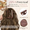 SOFEIYAN Ponytail Extension, 16 inch Claw Clip Ponytail Extension Wavy