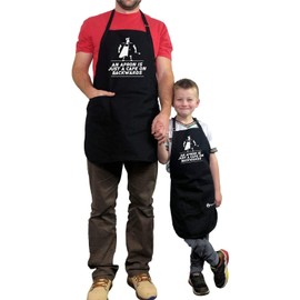 Kids Apron Cape on Backwards - for Children Baking, Painting, Arts & Crafts - 100% Cotton Boys & Girls Apron with 4 Pockets & Adjustable Neck Straps