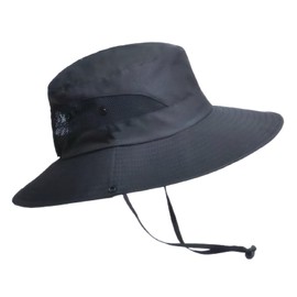 Roinaid Women's Sun Hat Foldable Sun Hat UV Protection with Adjustable Chin Strap Women's Foldable Sun Hat Sun Protection Hat Suitable for Men and Women Beach Hiking Travel (Black), black, M