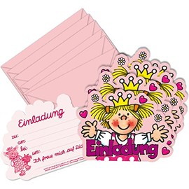 Lutz Mauder 26004 Punch Card Invitation Set Princess Mia Bella