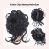 VAVANGA Messy Hair Bun with Bang Set, Natural Black Synthetic
