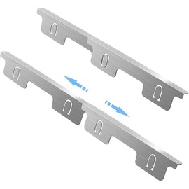 VANROUG 4PCS Stove Gap Covers Stainless Steel, Kitchen Stove Counter Gap Cover, Stove Counter Gap Cover, Stove Gap Filler, Oven Side Gap Filler Easy Retractable Length 13.8" to 27.5" (Black)