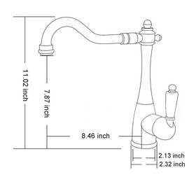 Kitchen Faucet Copper Bar Faucet 360 ° Swivel Single Handle Traditional Period Single Ceramic Lever Kitchen Sink Faucet Antique Mixer Tap One Hole Wet Bar Sink Faucet Victorian Commercial