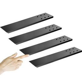 Hidden Granite Countertop Support Brackets 4 Pack 16" L x 2.5" W,3/8" Thick Heavy Duty Counter top Brackets,Flat Black Wall Mount Support Countertop Overhang Support for Quartz, Wood, Concrete,Island