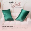 Moonlight Bedding Emerald Cooling Satin Pillow Cases 2 Pack –