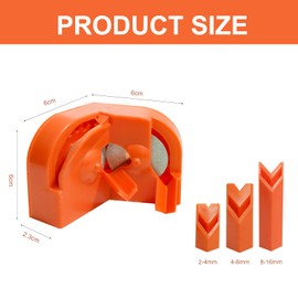 Drill Bit Sharpener Tool with Grinding Wheels, 5/64 to 5/8 inch Range, Orange, Electric Drill Powered