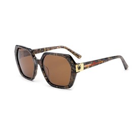 amoloma Ladies Sunglasses Plus Size Unisex Classic Glasses Acetate Retro Vintage UV400 Polarized, brown
