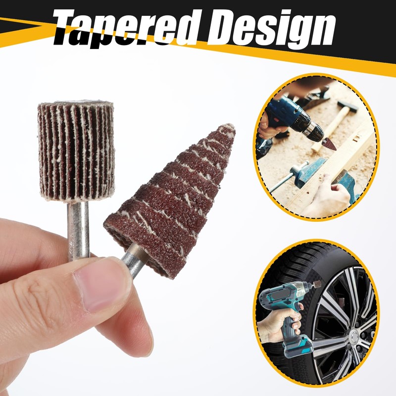 20 Pack Flap Wheel Sander Set 80 Grit Abrasive Sanding