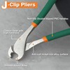 LEONTOOL Heavy Duty J-Clip Pliers, Anti-slip Comfortable Grip, Curved Nose