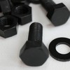 20x Black Nylon Hex Head, M10 x 25mm, Plastic Nuts