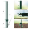 FOREHOGAR Metal Fence Post 3 Feet Green, Pack of 8,