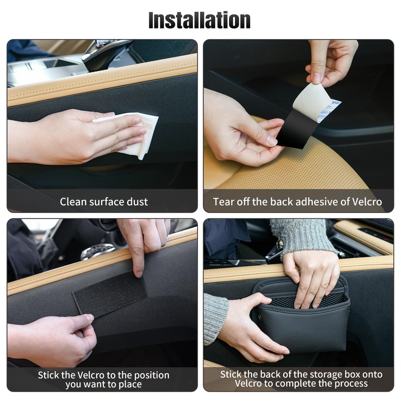 JEYODA Car Seat Side Storage Pocket, Small Organizer,PU Leather Multifunctional