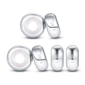 DALARAN 925 Sterling Silver Spacer Bead Charm Stopper for Women Charms Bracelet Stopper, Sterling Silver, No Gemstone