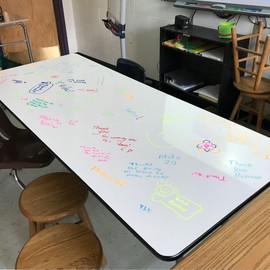 Whiteboard Table Resurfacing Kit - Dry Erase Classroom Table Renewal - 18"x24" - DIY Easy Application - Restore and Refresh Tables - Think Board