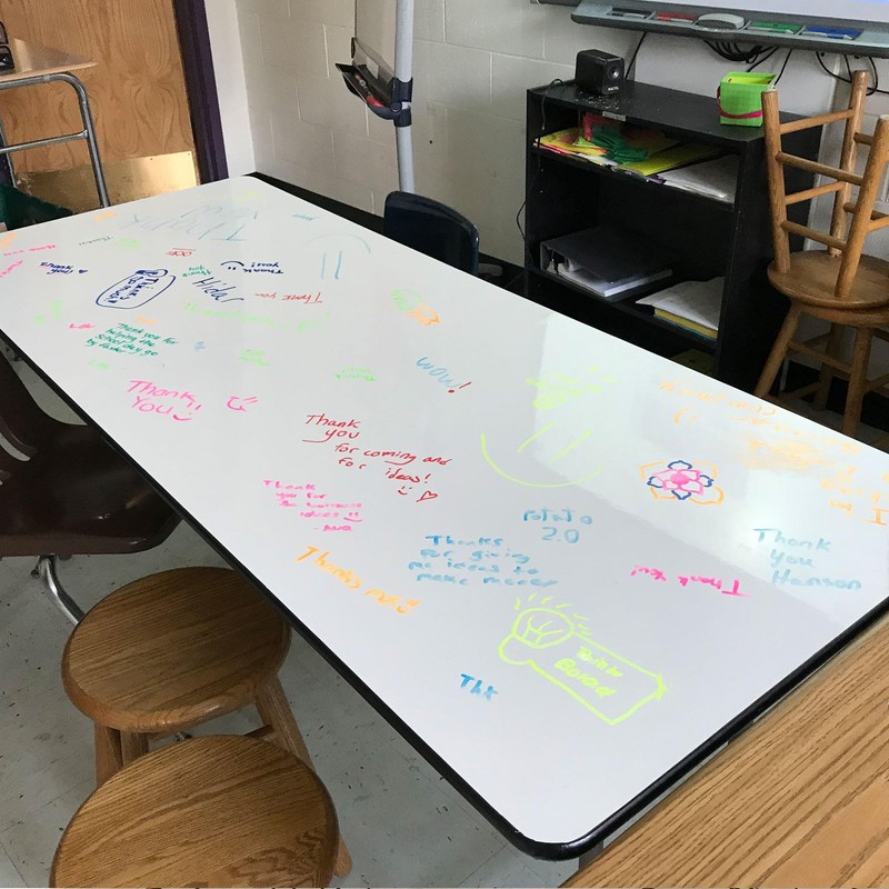 Whiteboard Table Resurfacing Kit - Dry Erase Classroom Table Renewal