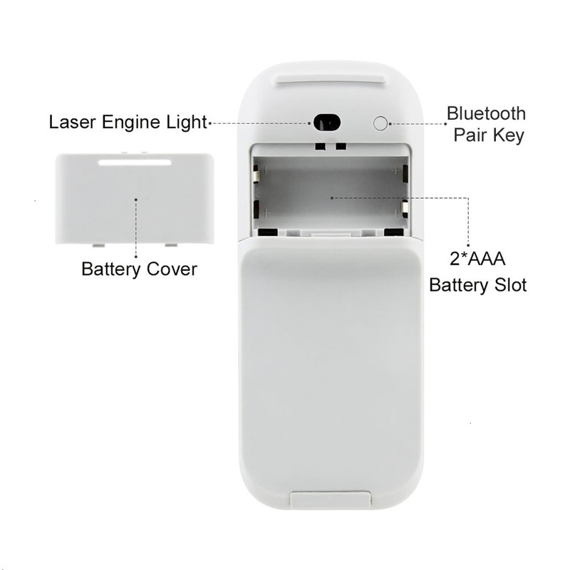 Bluetooth Foldable Wireless Ergonomic Arc Touch Computer Mouse Silent PC