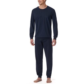 Schiesser Men's Long Pyjamas with Cuffs – Nightwear Set