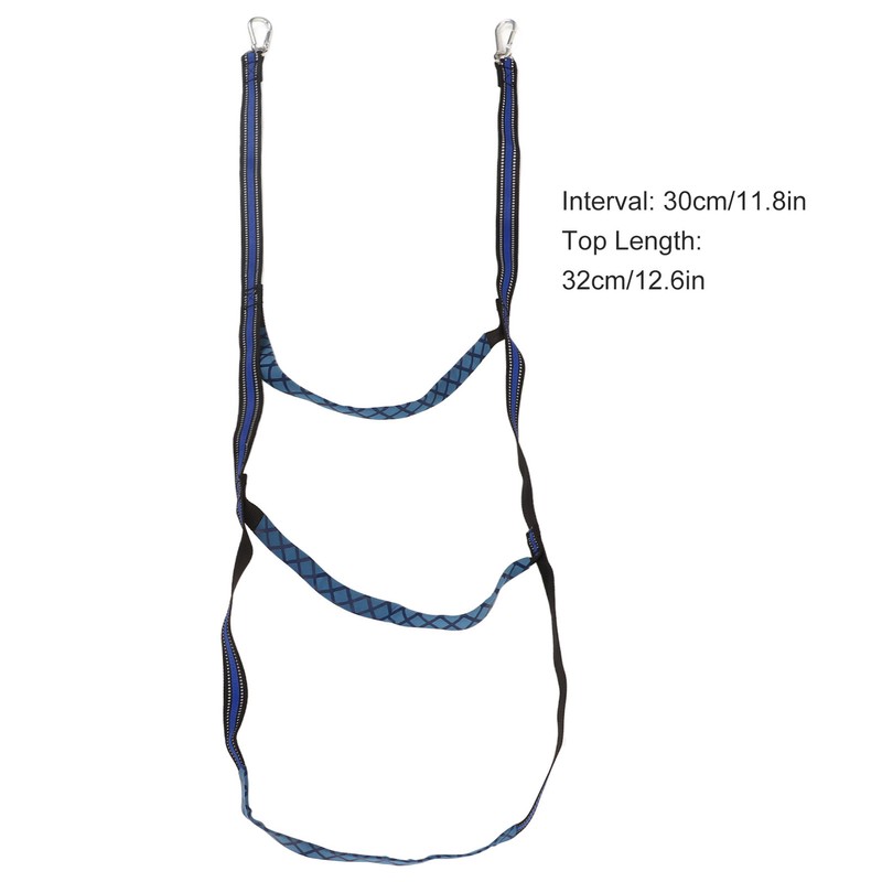 Marine Boat Rope Ladder Boarding Steps with Hooks Nylon Blue