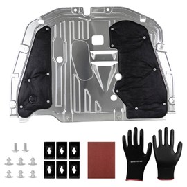 Wzrasmiles 74110-TBA-A00 Engine Splash Shield with mounting Screws Gloves and Sand Paper Compatible with Honda Civic 2016 2017 2018 2019 2020 2021,Replace:74112-TBA-A00 90674-TY2-A01