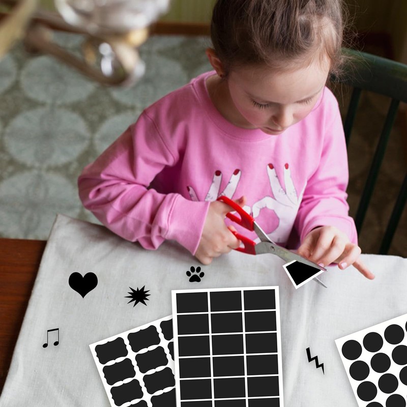 290 pcs Chalkboard Labels,Removable Blackboard Label Stickers,3 Assorted Shapes,with 2