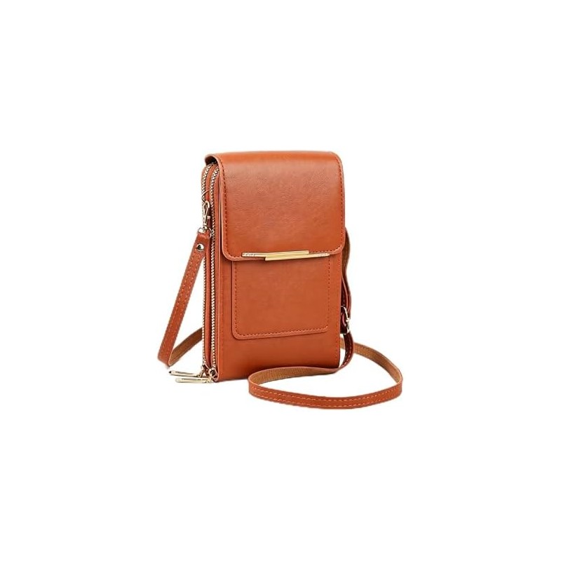 Touchscreen Phone Crossbody Wallet Women,Anti-Theft Leather Messenger Bag,RFID Block PU