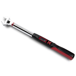 Tapha Tools Adjustable Digital Torque Wrench 7.4-147.5 ft-lbs (10-200 N-m) Torque Range, 5-30 mm Adjustable Jaw, LED and Buzzer Notification, Preset Memory, ISO 6789 Tested and Calibrated