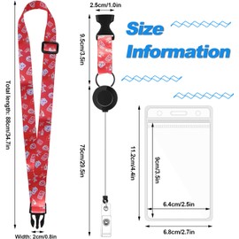 IONPSHG 5 Set Cruise Lanyards with Retractable Badge Reel Waterproof Adjustable ID Badge Holder, Cruise Lanyard for Ship Cards, Nautical Lanyard Set for Cruise Have Must Have Accessories