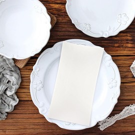 Rectangle Cloth-Like White Napkins, 40 Pack Fancy Paper Napkins, 22" x 22" Disposable Dinner Napkins - Decorative Party Napkins for Weddings, Dinners, Upscale Parties & Events