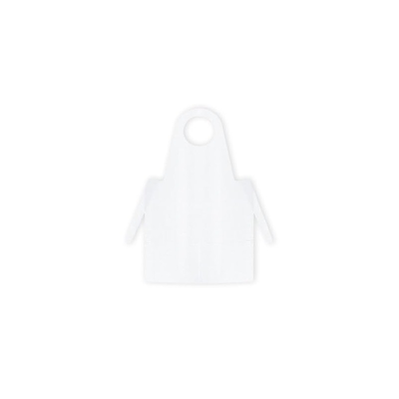 Meditrade Disposable Polyethylene Apron Blocked Individually Tear Off LDPE White