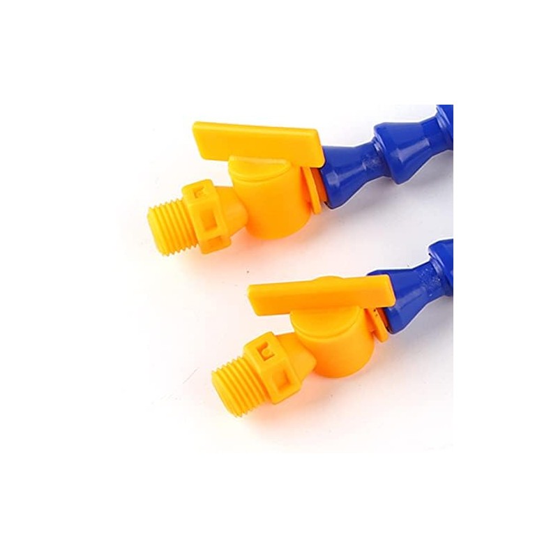 1/4" Thread Flexible Water Oil Coolant Pipe Hose, 12pcs Round