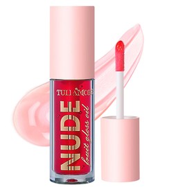 LOPHE Lip Oil, Moisturising Lip Gloss, Makeup Long Lasting Plumper Lip Glow Oil, Moisturising Lip Care Lip Oil, Reduces Fine Lines Non-Sticky Lip Gloss Tint (02#Strawberry Red)