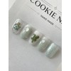 ⭐️ Spring walk with a turtle [Mint Turtle Nail Tips]
