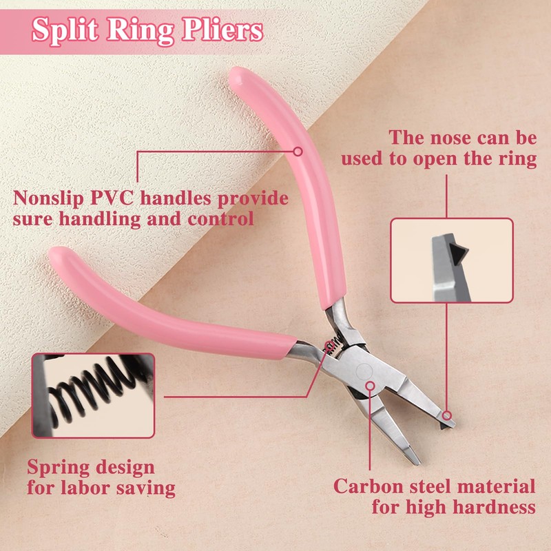 LEONTOOL Mini Split Ring Pliers Jump Ring Pliers for Jewelry