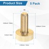 M METERXITY 5-Pack Knurled Thumb Screws, M6x16mm Solid Brass Flat