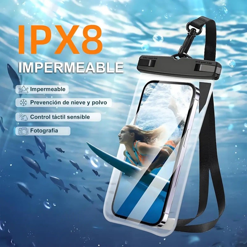 2pz Funda Bolsa Protectora Impermeable Para Teléfono Móvil