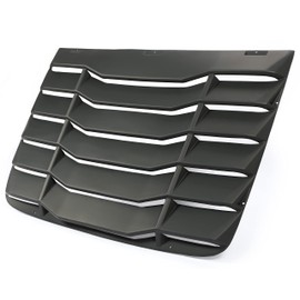 HECASA Rear Window Louver Compatible with 2016-2020 Honda Civic (2Dr Coupe) Rear Windshield Sun Shade Cover Vent ABS Plastic Black