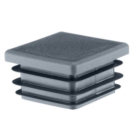 EMFA Lamellar Plugs for Square Tubes 40 x 40 mm Anthracite Pack of 10 Pipe Plugs 40 x 40 Square Tube Plastic Square 4 x 4 cm Plug Cover Pipes Pipe Cover for Moulded Pipe End Cap