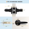 KNOBWELL 10 Pack Matte Black Door Handle Door Lever Set,