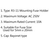Topteng SCI R3-11 Model, Professional Quality 5 x 20mm Fuse