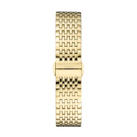 Rosefield Women's Watch The Boxy Gold 26 x 28 mm Square Case with Black Dial and Gold Strap - QBSG-Q017, Gold-black, Elegant