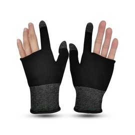PLABBDPL 1 Pair, Mobile Game Finger Sleeve, Touchscreen Gloves, Conductive Fibre Fingertips, Breathable, Sweat-Proof, Non-Slip, Ultra Thin, Suitable for Android iOS Mobile Games