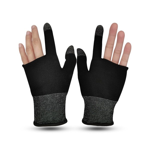 PLABBDPL 1 Pair, Mobile Game Finger Sleeve, Touchscreen Gloves, Conductive