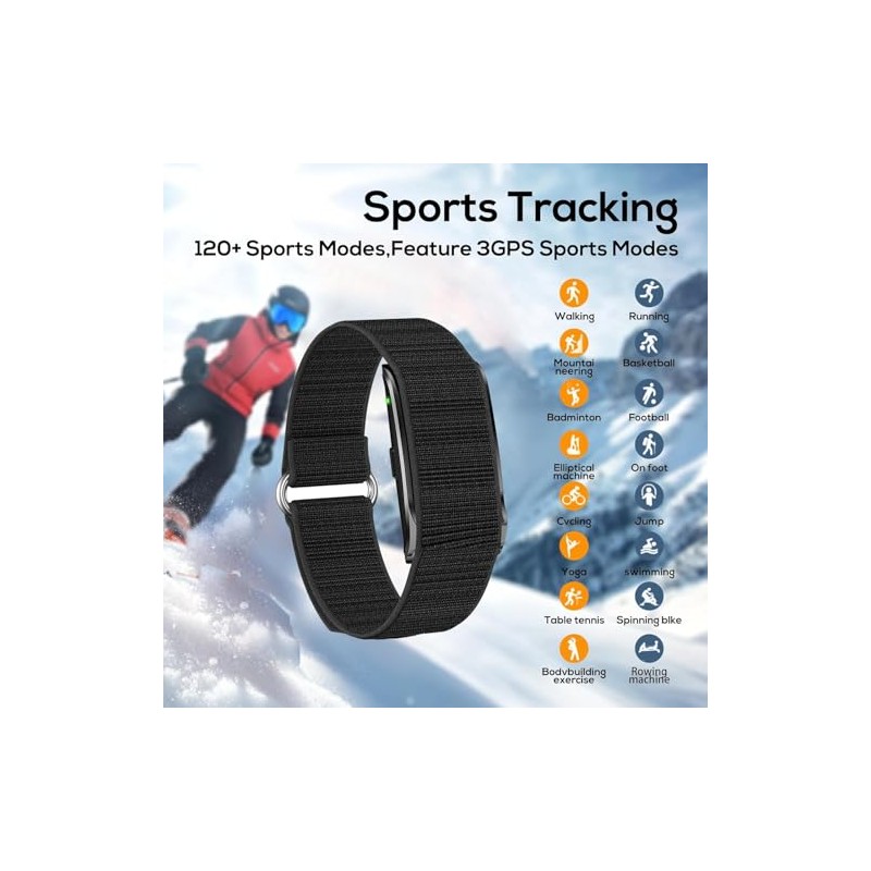 Smart Health Bracelet with Fitness Tracking & 120 Sport Modes