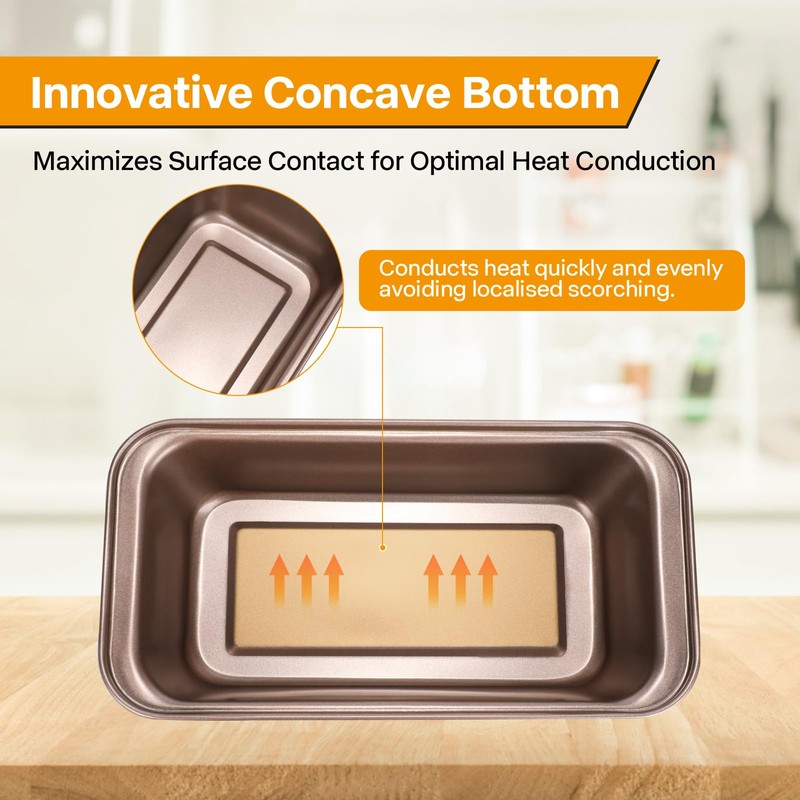 Spmarkt 2pack Loaf Pan, 10inch Banana Bread Pan, Non-Stick Banana